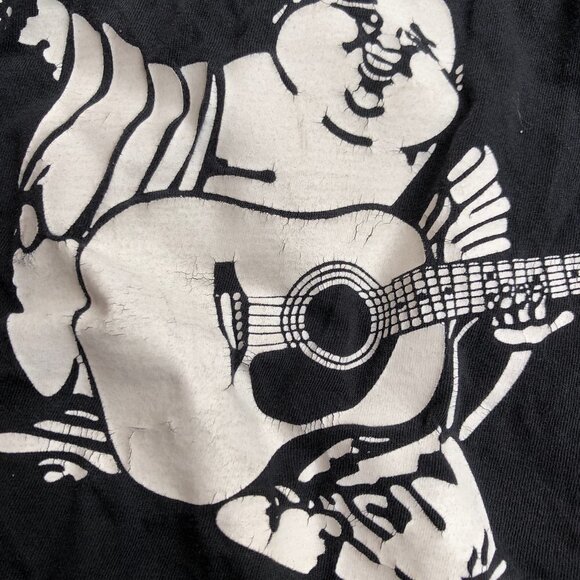 VINTAGE True Religion Shirt Flock Buddha SS Large - Picture 4 of 5